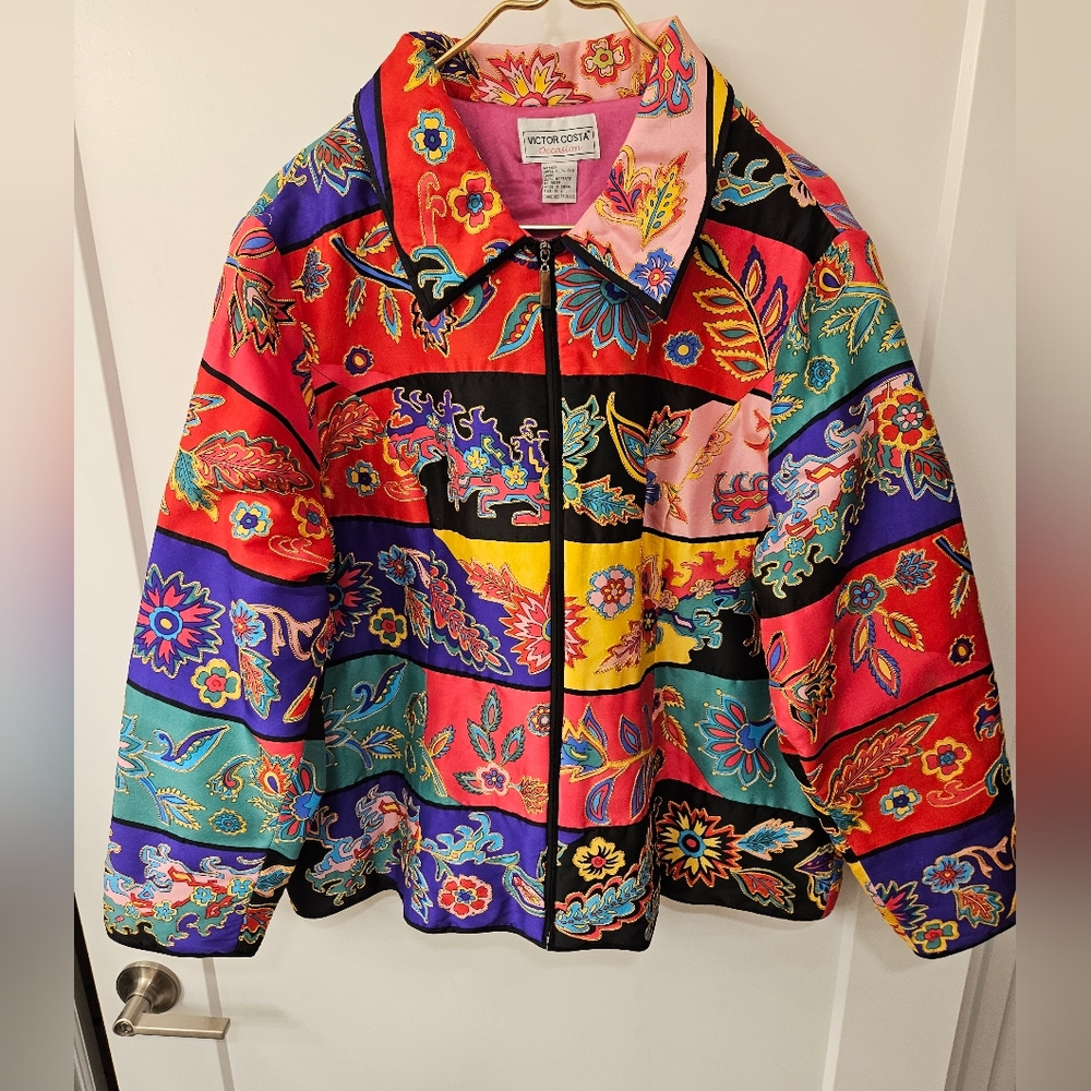 NWT - Silk Victor Costa Occasion Zip-Up Jacket - Size 1X
